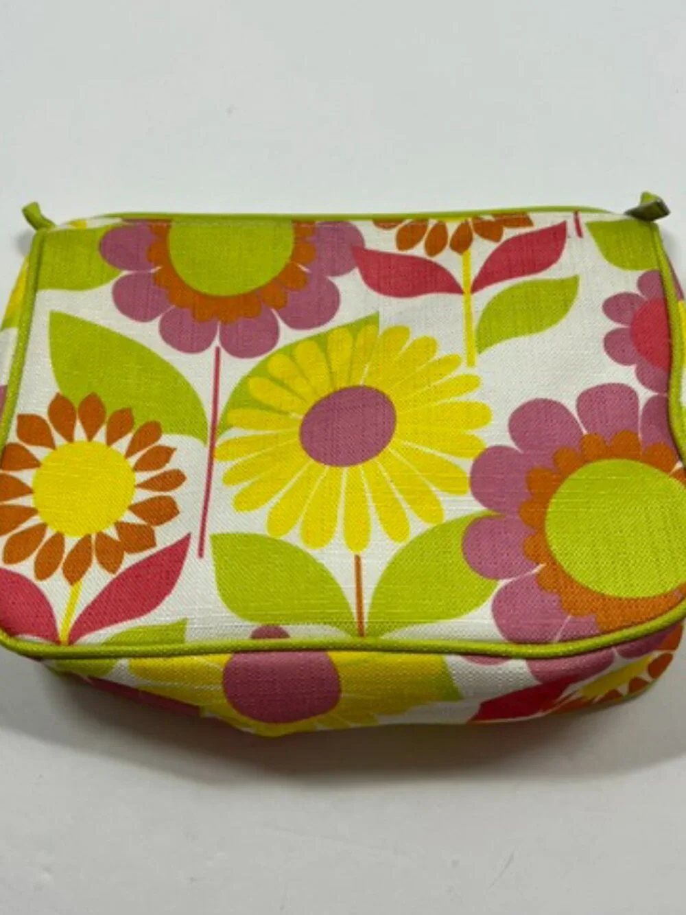 Clinique Colorful Daisies Travel Cosmetics Anything Bag with Retro 70s MOD Vibes